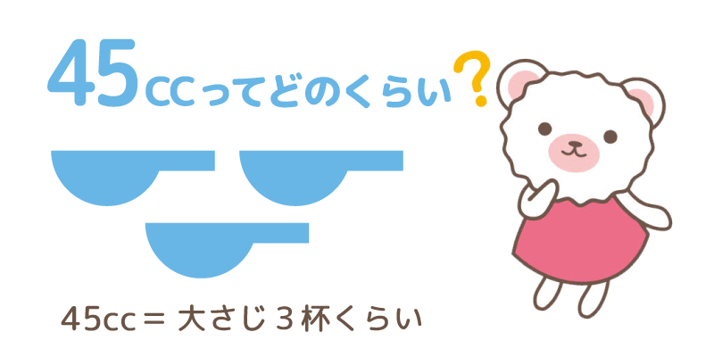 45ccは大さじ3杯くらい