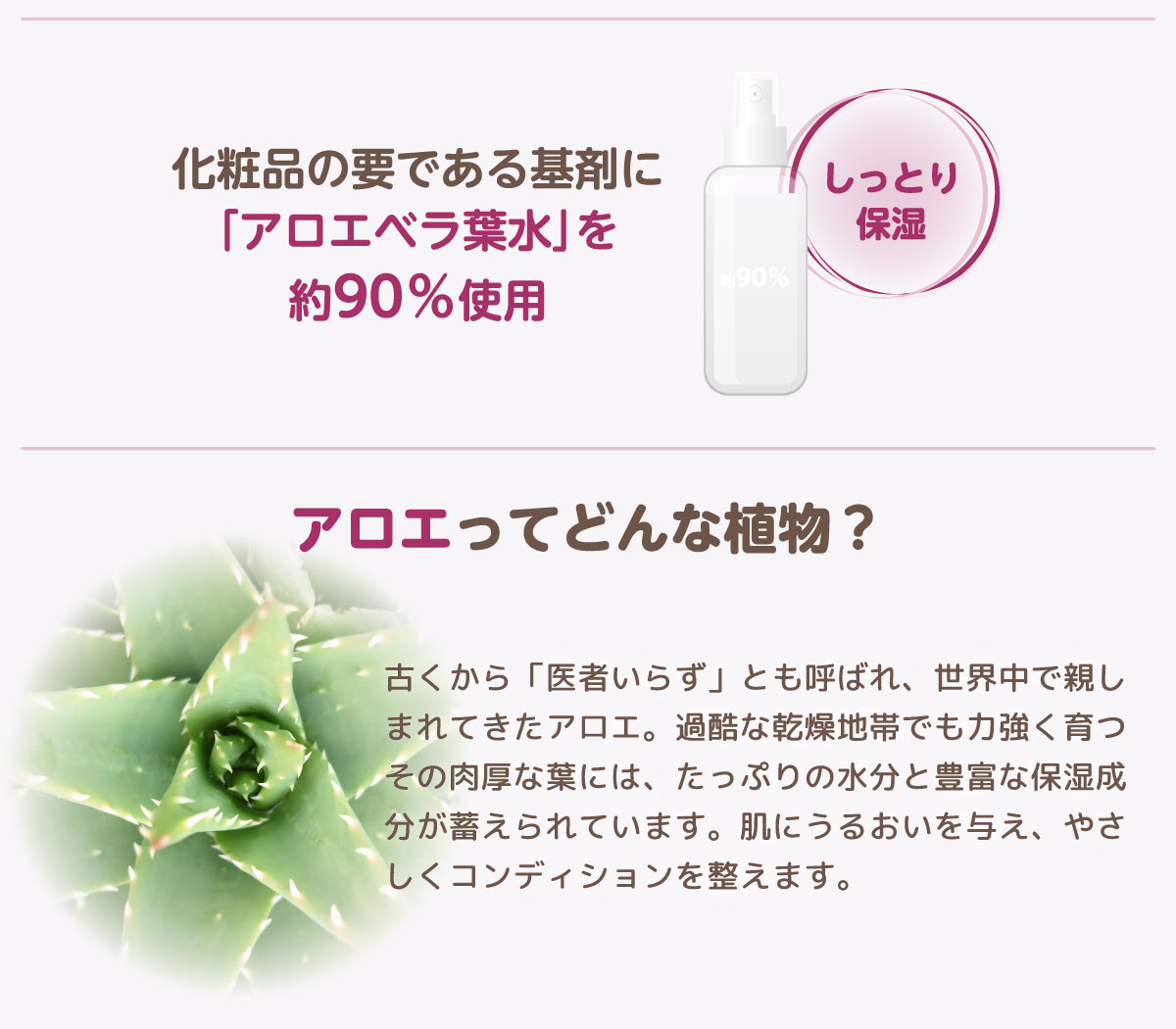 アロエベラ葉水をたっぷり配合したデリケートゾーン用ふき取り化粧水